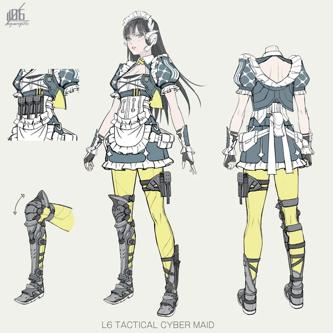 SFとタクティカル要素を加えたメイド服の設定画一旦完成、VRoidかBlenderでいずれ立体化したい
大きい画像と載せきれなかったものはFANBOXで
#Lagrangesix #メイド服 #maid 