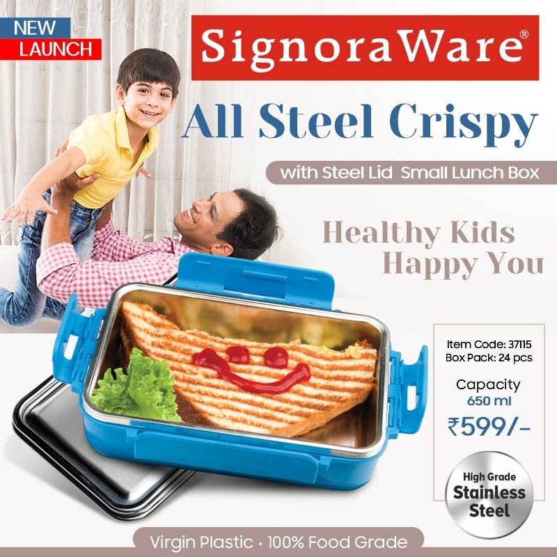 SignoraWare's tweet photo. Savour the true taste of home made food with All Steel Crispy
#signoraware #allsteelcrispy #allsteel #crispylunchbox #steellunchbox #steelinside #plasticoutside #lunchboxwithbag #steelcontainer #kids #school #college #students https://t.co/1AyMZf2O9C