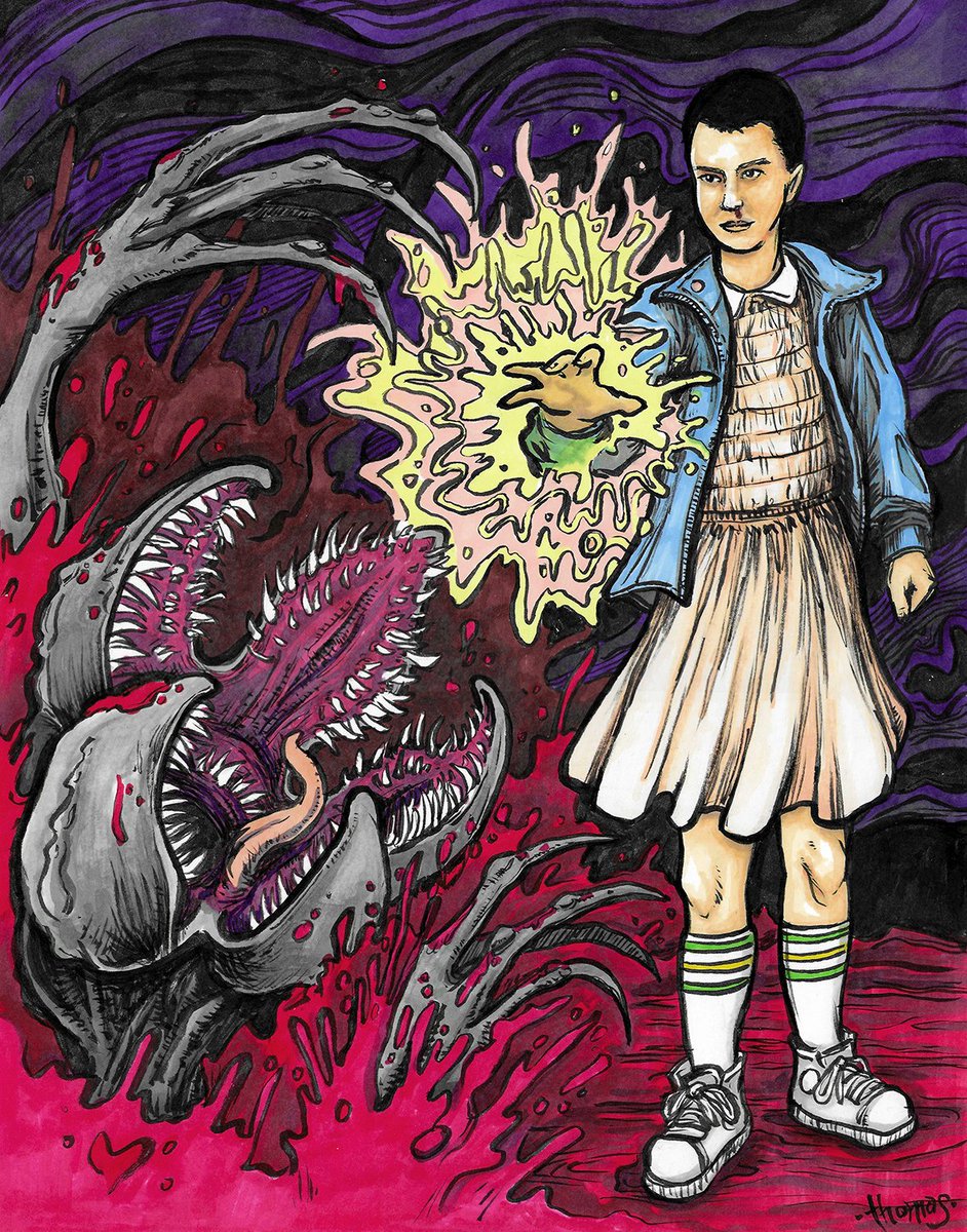chadthomasart's tweet photo. Stranger Things art available on website. Huge SALE on original art and prints. https://t.co/5LLDe0sHrq

#StrangerThings4 #strangerthingsseason4 #StrangerThingsfanart #Strangerthings #eleven #demigorgon #artsale #art #fanart https://t.co/8QkG3t28PS