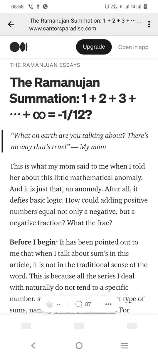 akash13leena's tweet photo. Proof in comments
Ramanujan's works are mind fucker and amuses me a lot. 
#mathandmusings #ramanujan https://t.co/fLNmKnu0Yw