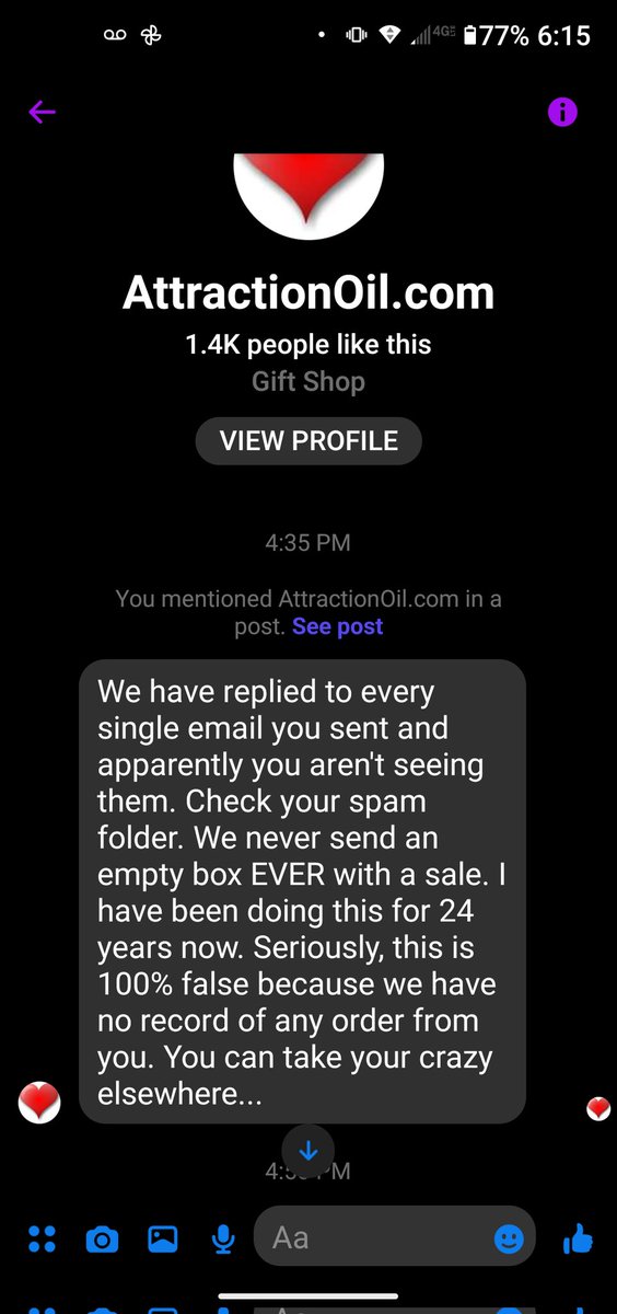 girl4God3's tweet photo. @phermoneoil is this you..here's just some of what we've ordered from you! Block me all you want... at least we finally got a response ๐คฃ#1lesscustomer #rightisright https://t.co/w6TtHJhGUC