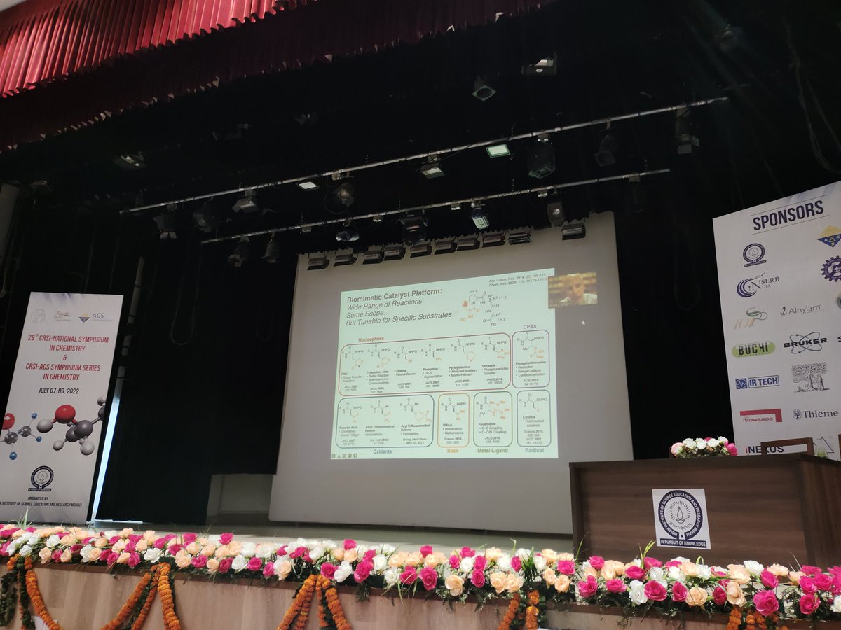 ramsastrys's tweet photo. Started the 3rd day events with the CRSI-ACS lecture by Prof. Scott Miller from @yaleuniversity4, Editor-in-Chief of @JOC_OL, session chaired by Prof. Arun Ghosh from #Purdue University.
@IiserMohali @ChemResSocIndia #CSRI_NSC
#ACSinIndia https://t.co/3snprL4adA