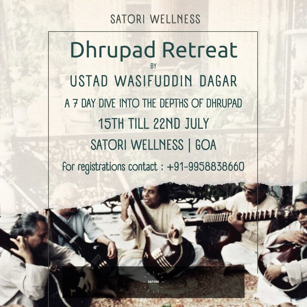 dagarvani's tweet photo. Great opportunity to learn Dhrupad and immerse oneself into Naad...workshop by Ustad @WasifuddinDagar at Goa https://t.co/lttRmifwdQ