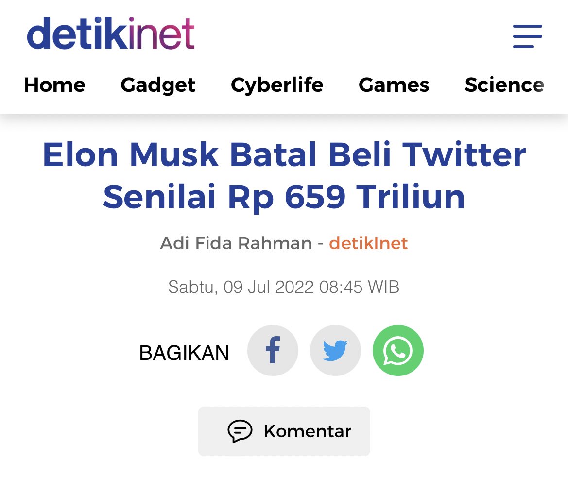 txtfrombrand's tweet photo. Breaking News: Elon Musk batal beli Twitter https://t.co/cOKRmUDbYf