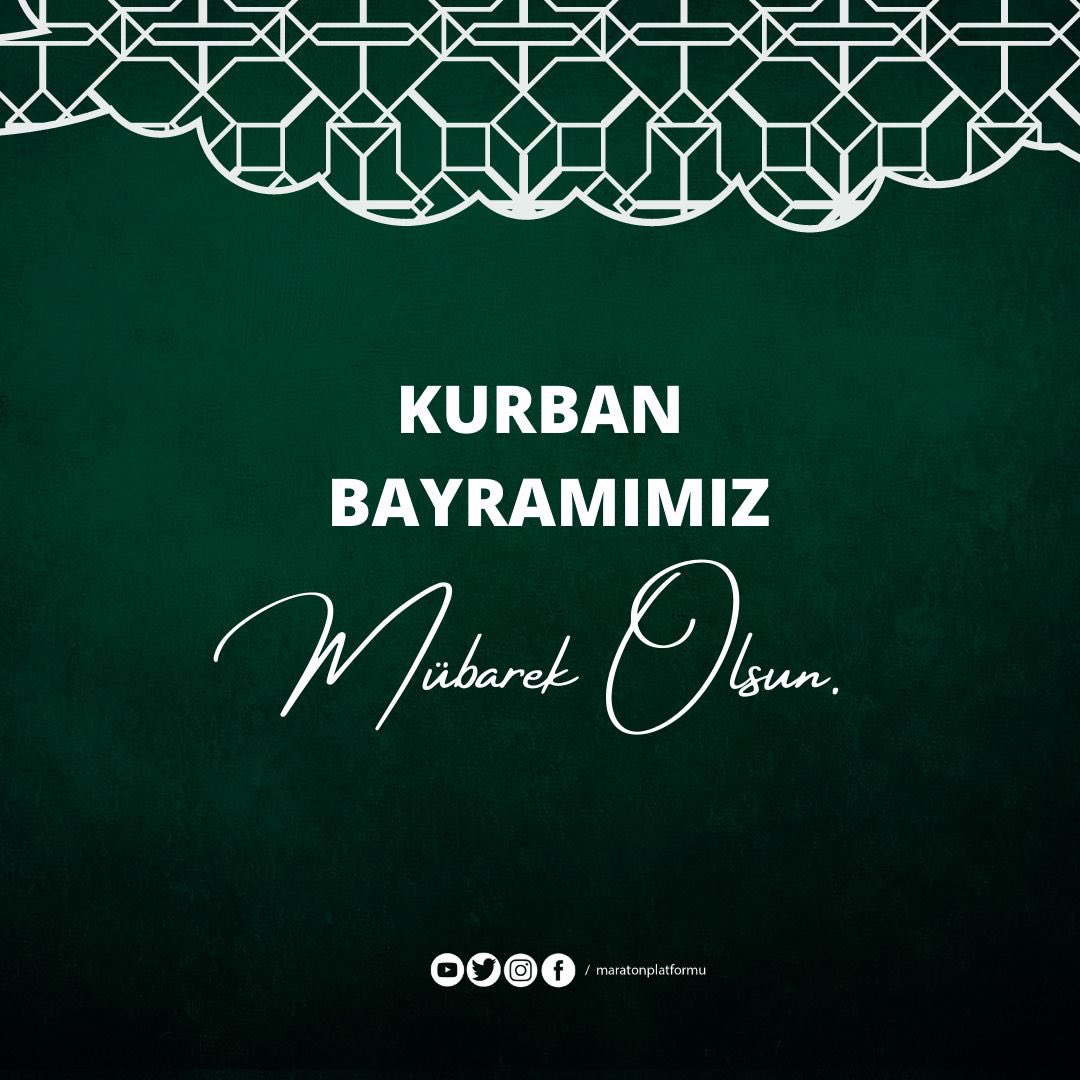 maratonplatform's tweet photo. Tüm İslam âleminin Kurban Bayramı'nı en içten dileklerimizle kutluyor, hayırlara vesile olmasını temenni ediyoruz.
Kurban Bayramı’mız mübarek olsun. https://t.co/daIb3L3rPZ
