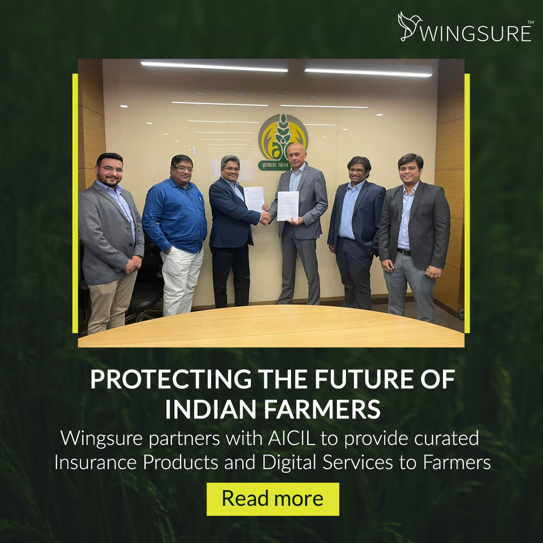wingsure's tweet photo. #Wingsure is partnering with #AICIL, the largest #cropinsurer in the world, under the Ministry of Finance, Government of India, to transform & improve the lives of #farmers in India. Full news here: https://t.co/sMTMTgmzQ1
@aicofindia #DeepTech #ruralinsurance #GoI #IRDAI https://t.co/8UGh0CtdmE