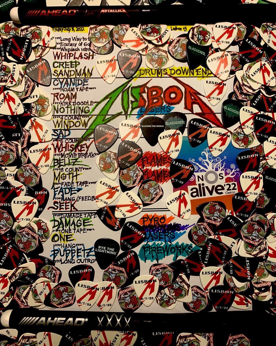 MetSince1981's tweet photo. Este fue el Set List de @Metallica en el @NOS_Alive en Passeio Marítimo de Algés de Lisboa, Portugal 🇵🇹.
#Metallica #MetAtNOSAlive #NOSAlive #NOSAlive22 #FifthMember #MetFans #MetFamily #METALLICAMetalUpYourAss🗡🚽 https://t.co/Qja1BgdQL0