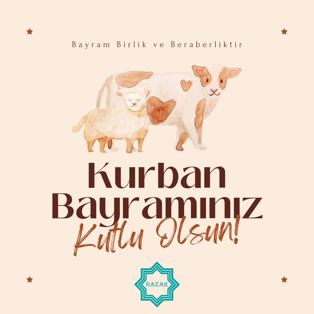 #KurbanBayramı’mız mübarek olsun. Birlik ve beraberlik içerisinde nice bayramlara...