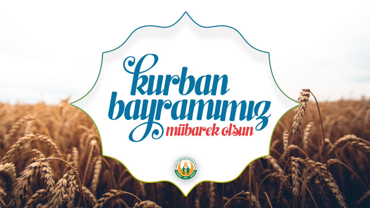 tarimkredi's tweet photo. Milletimizin ve İslam âleminin mübarek Kurban Bayramı’nı tebrik eder, birlik ve beraberliğe vesile olan bayramın tüm insanlığa sağlık, huzur ve mutluluk getirmesini dileriz.
#KurbanBayramı https://t.co/h3Bo6SKKSm