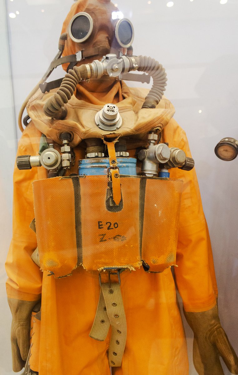 This is what a submarine escape suit looks like.
