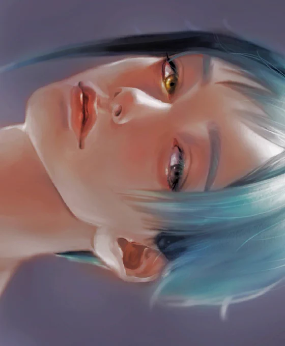 (今日こそダーククールなフロリチ描きたいぜ!って描き始めたのにまた可愛い系になっちまったなという小エビの顔) 