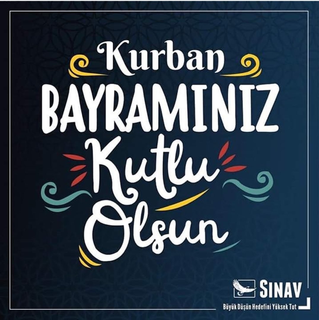 Bayramın barış ve kardeşlik iklimi içinde geçmesi; size ve ailenize sağlık, mutluluk ve başarı getirmesi temennisiyle; Kurban Bayramınız kutlu olsun.

#KurbanBayramı