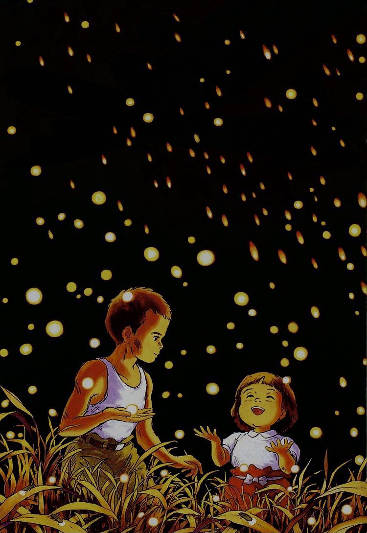 isleofmovies's tweet photo. I was today years old when I found out if you turn the exposure all the way up on the poster for Grave of the Fireflies, you can see a B-29 bomber in the sky flying over Seita and Setsuko. Some of those are explosives not fireflies… how did this movie get even sadder. https://t.co/pInLjdAV5T