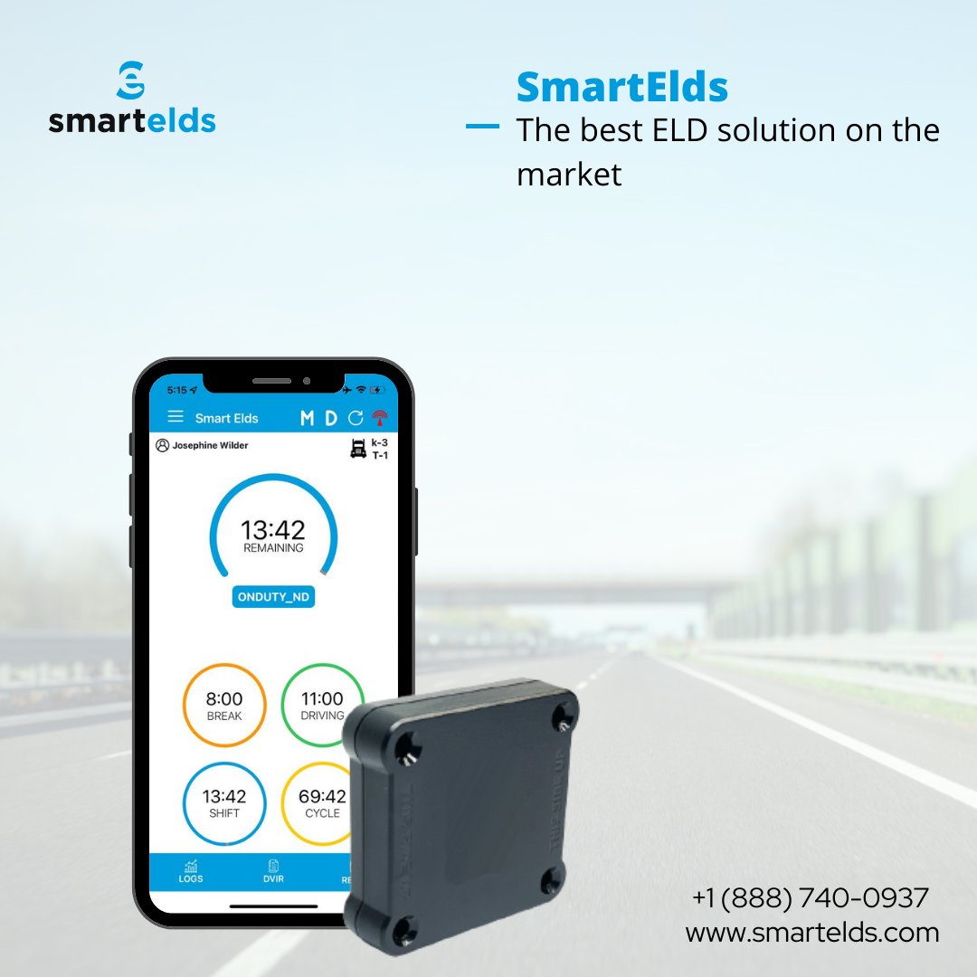smartelds's tweet image. SmartElds is the best ELD solution on the market. It is an easy-to-install ELD device with a user-friendly interface. For your comfort, SmartElds is available on both iOS and Android.
Call us at 888 740-0937.

@smartelds #smartelds #eldsolution #eldmandate #USA #truckingindustry