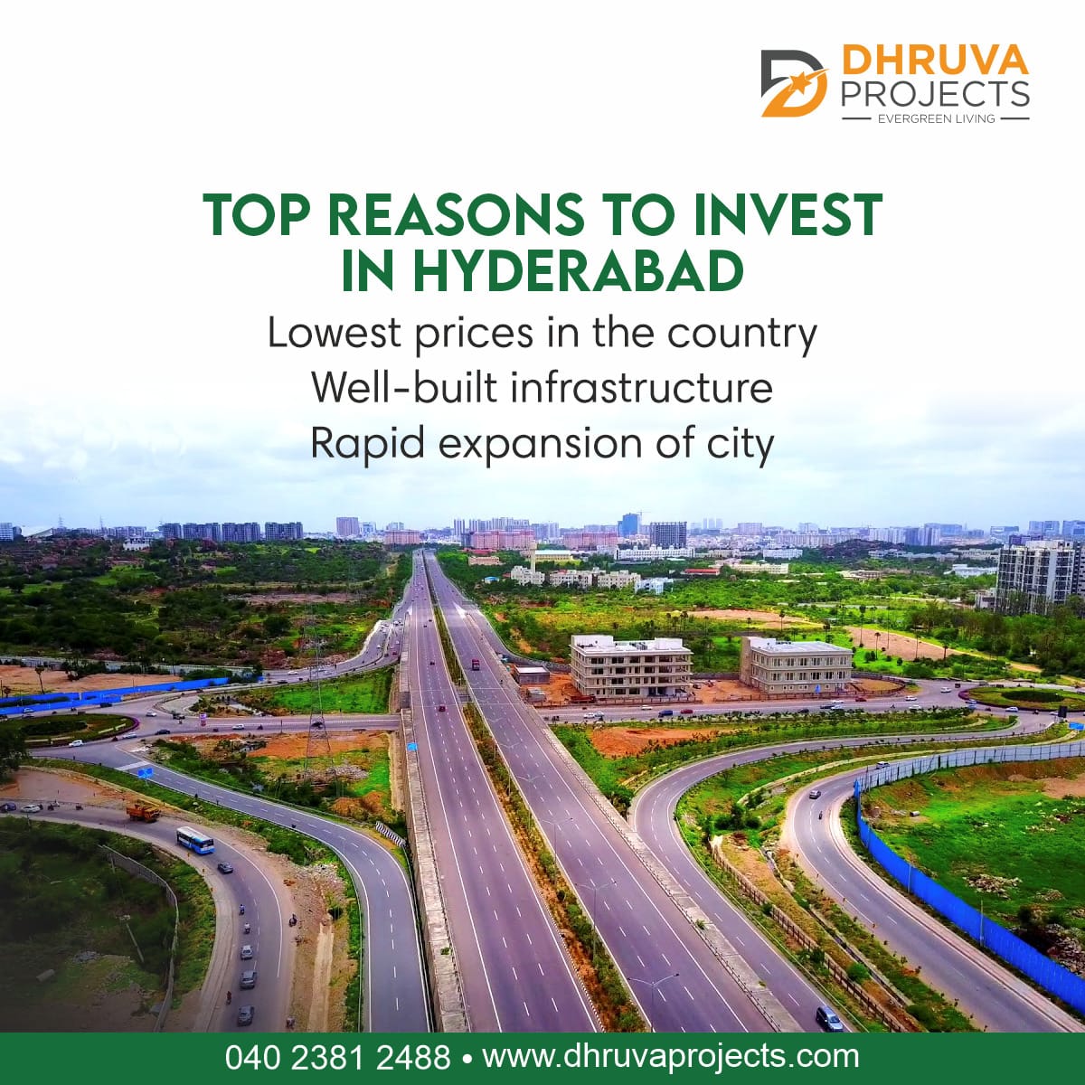 dhruvaprojects's tweet photo. Hyderabad is shining in terms of real estate investment. Make the right move and invest in Hyderabad for a sound future. 

#DhruvaProjects #DhatriCounty #RightTimeToBuy #Plots #OpenPlots #Hyderabad https://t.co/sbBQjQIvOi