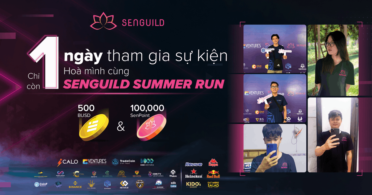 senguild_gg's tweet photo. ⏲24 hours left to share your love with SenGuild Summer Run. Thank you for your loving #SenGuild have spread all over the Internet. Join now, we still can make it bigger😍
Join now👉 https://t.co/YZyZ5Bpq2o
#SenGuild #SenGuildSummerRun #M2E https://t.co/gdqs4Ndx7d
