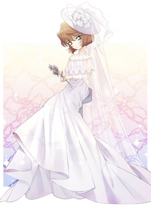「closed mouth wedding dress」 illustration images(Latest)｜4pages
