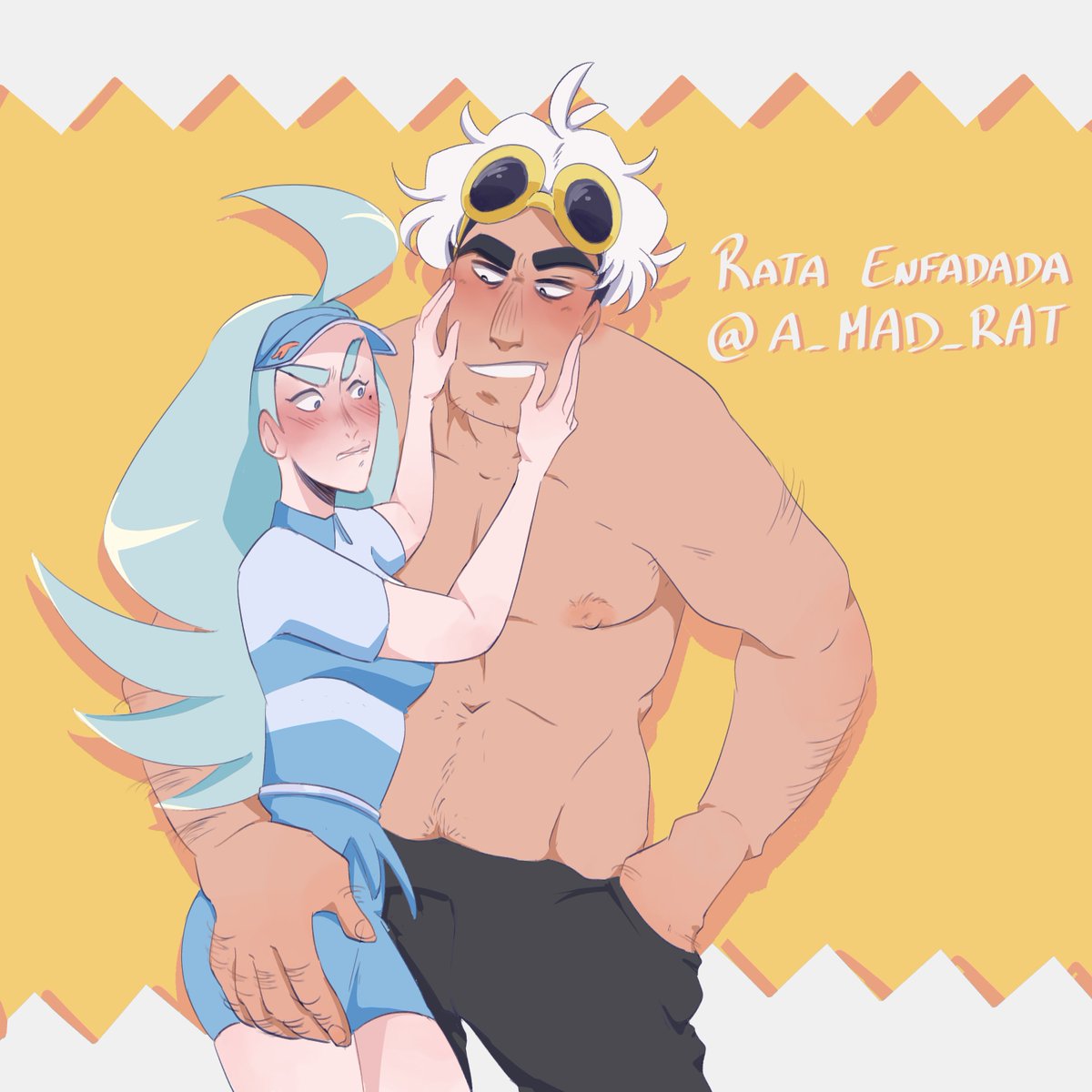Angry_Rata's tweet image. Wait... They're dating? 😳

#golfshipping #Guzma #Kahili #pokemon