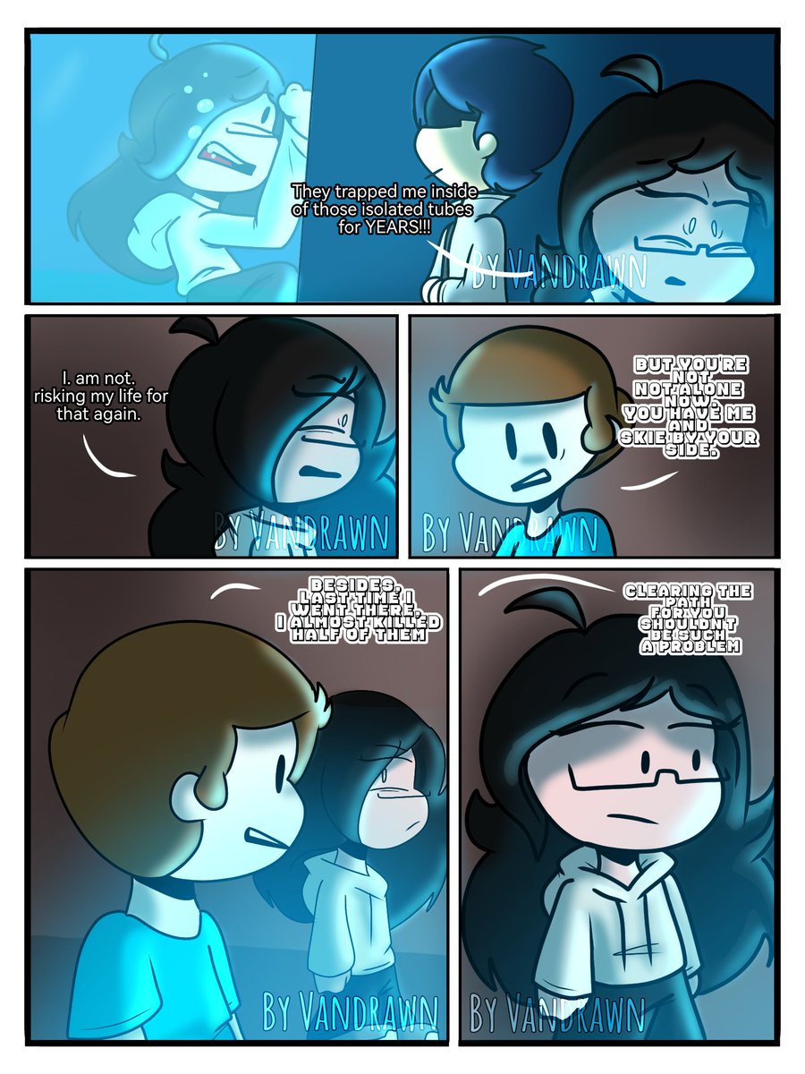 vandrawn's tweet photo. Through Out the Source Codes (Pages 25-28)

#throughoutthesourcecodescomic #totsc (new tag for the comic yay) #comic #digitalart #fanart #art 
@Taeyai_
@NonsenseNH https://t.co/87hXccpj0U