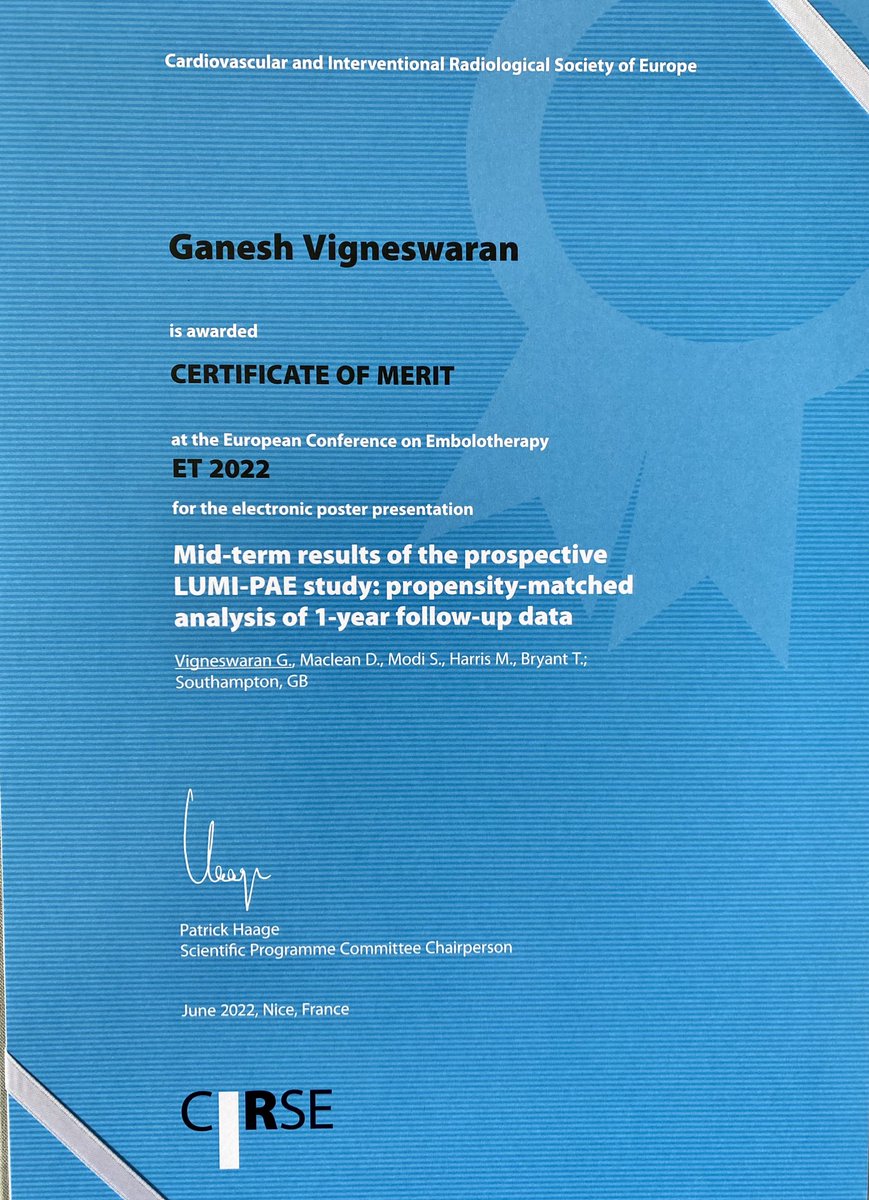 Ganesh Vigneswaran (@ganesh_vignes) on Twitter photo Opening Snail Mail ✉️ is definitely more exciting than email! Especially when it’s this 🏅…thank you CIRSE for sending it in the post! Keeping the IR Southampton Research 💉ticking along #ET2022 <a href="/cirsesociety/">CIRSE</a> <a href="/BryantTimo/">Timothy Bryant</a> <a href="/dfwmaclean/">DREW MACLEAN</a> <a href="/interadiologist/">Dr Sachin Modi</a> <a href="/UHS_Radiology/">UHS Radiology</a> <a href="/UoS_Medicine/">Southampton Medicine</a> Opening Snail Mail ✉️ is definitely more exciting than email! Especially when it’s this 🏅…thank you CIRSE for sending it in the post! Keeping the IR Southampton Research 💉ticking along #ET2022 <a href="/cirsesociety/">CIRSE</a> <a href="/BryantTimo/">Timothy Bryant</a> <a href="/dfwmaclean/">DREW MACLEAN</a> <a href="/interadiologist/">Dr Sachin Modi</a> <a href="/UHS_Radiology/">UHS Radiology</a> <a href="/UoS_Medicine/">Southampton Medicine</a>