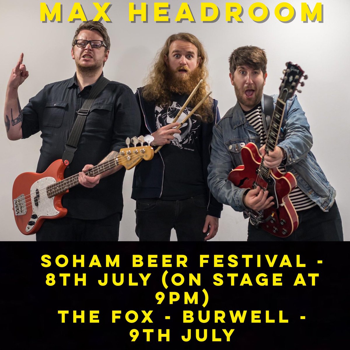 Yooooo!!! Soham Beer Fest rocked hard last night let’s bring it home at <a href="/TheFoxBurwell/">Bob Taylor</a> tonight! 7:30pm start! Don’t be late! #livemusic #lovemusic #rockband #indieband #goodtimes