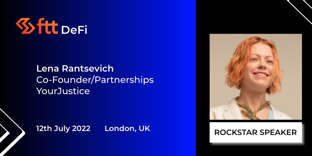 July 12, County Hall, Westminster, London
#FTTDeFi
Excited to speak at the panel Rethinking financial services to unlock inclusive DeFi.

Get your pass bit.ly/FTT_DeFi 
#DeFi #LondonTech #Web3 #LegalTech <a href="/CruzTECHTalents/">Victor Cruz</a> <a href="/moyle_l/">Lisa Moyle</a> <a href="/FintechTalents/">Fintech Talents</a> <a href="/YourJusticeLife/">YourJustice.life</a>