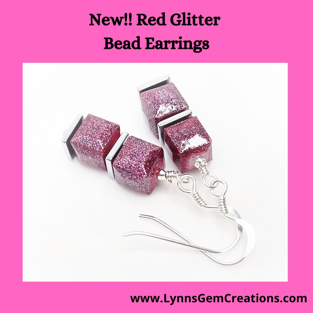 Beautiful red/purple sparkly beaded earrings.❤️⁠ bit.ly/3nOBraM ⁠ #eyecatching⁠ #colorful #jewelry #necklace #jewelryaddict #jewelrydesign #instajewelry #jewellerylover #jewelleryaddict #handmadejewelry #fashionjewelry #sterlingsilver #accessories