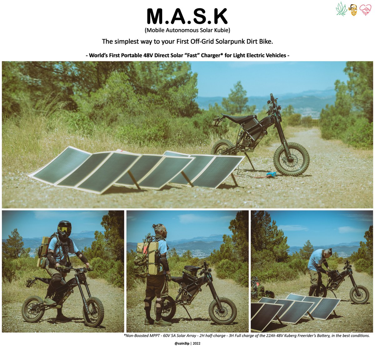 my M.A.S.K
#Solarpunk #SOLAR #solarenergy #ebike #motorcycle  #relevanthashtag