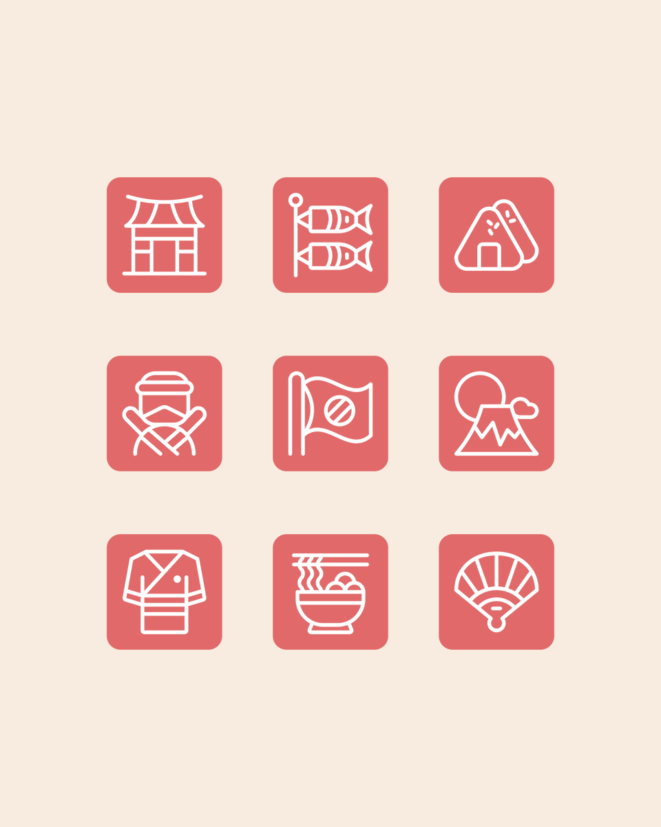 Japanese Icons 🇯🇵
.
#japanese #icondesign #icondesigner #ui #ux #iconography