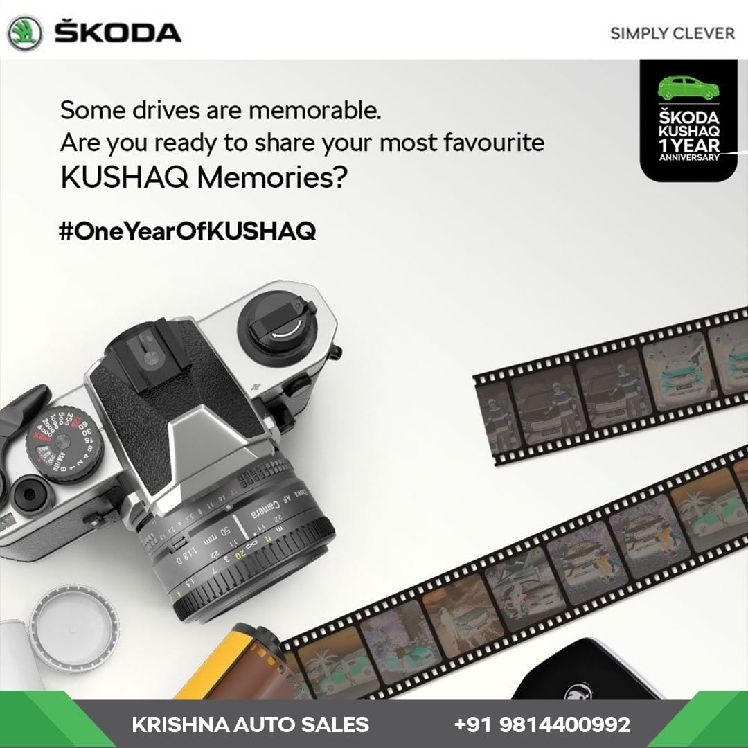 krishnaautosale's tweet photo. Lights. Camera. Contest!
Gear up to take an exciting journey down the memory lane with your ŠKODA KUSHAQ.
#KrishnaAutoSalesskoda #KrishnaAutoSales #KrishnaSkoda #OneYearOfKUSHAQ https://t.co/EIaHBvcwfT