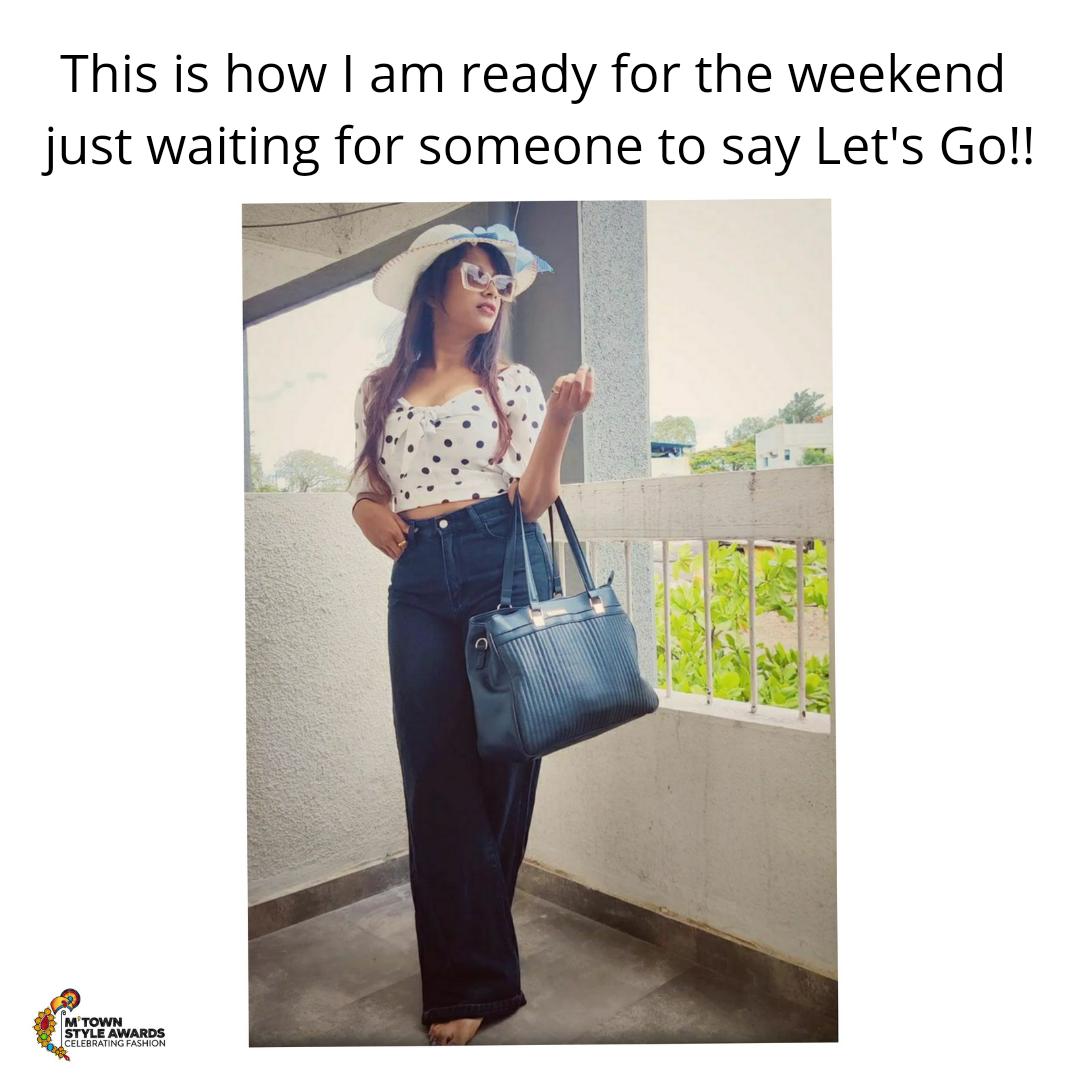 Tag someone and make a for the weekend!

#amrutadhongade giving us ottd inspiration for weekend outing!
.
.
 #weekend #weekendouting #outfit #styleguide #mtownstyleaward #mtownawards