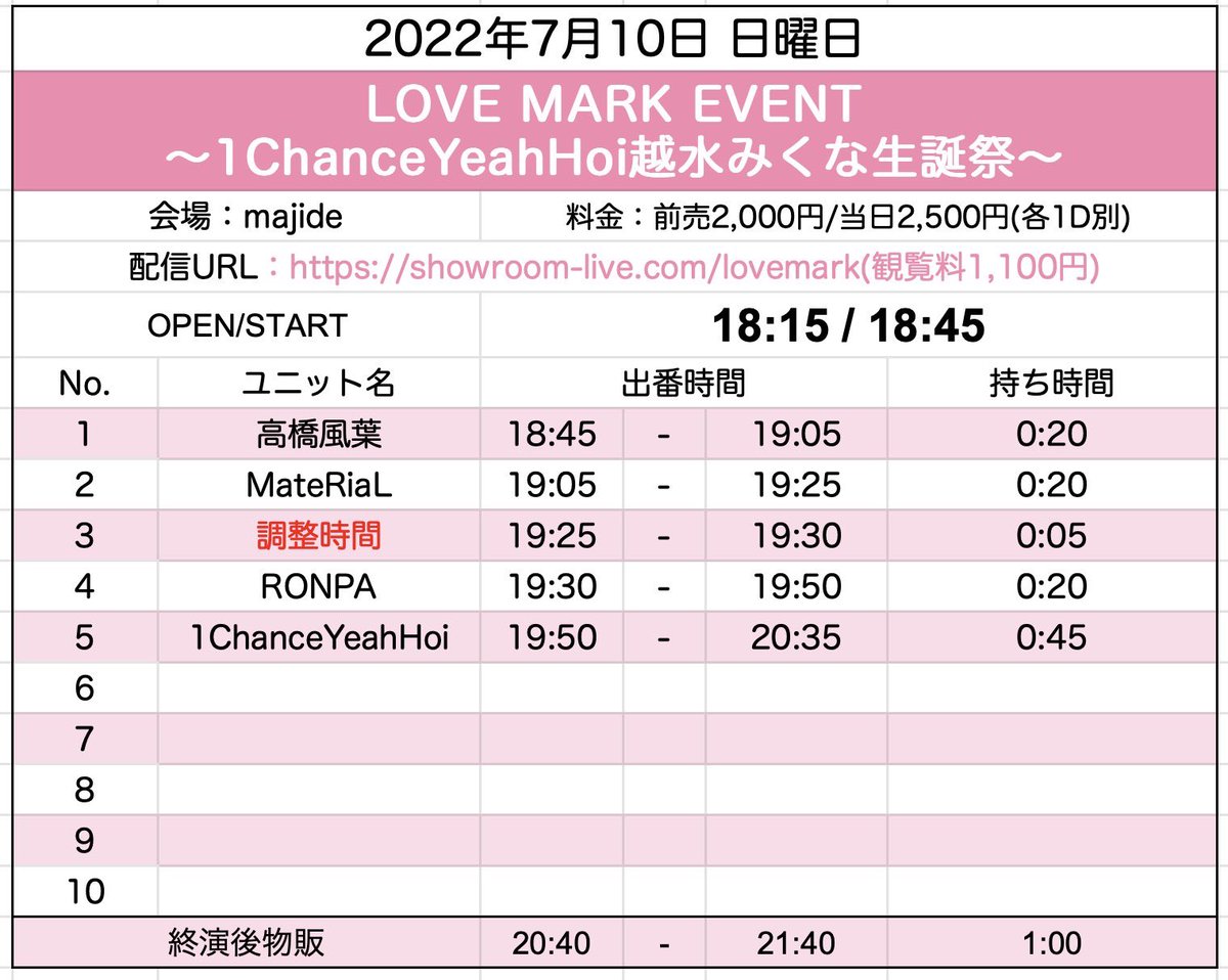 onechan_spiral's tweet photo. 2022.7.10(Sun)📌majide
1️⃣：11時~11時15分/11時40分~12時
2️⃣：19時50分〜20時35分 https://t.co/WNlOouA9JQ