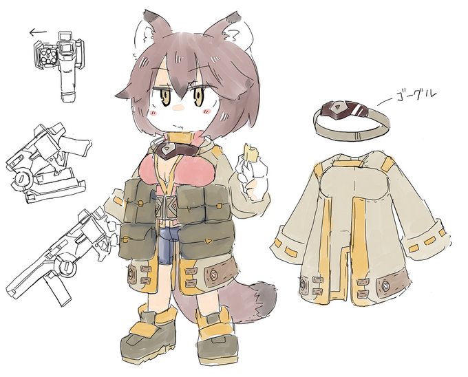 #キャラデザ最初期と現在 良い感じにむちむちしたな・・・たぬたぬ最初期が見たい子がいたら言ってね!画像が残ってるかわからないけど・・( 