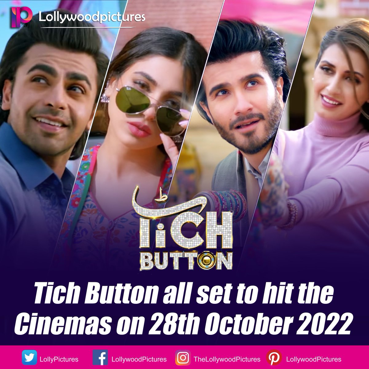 Much-awaited film #TichButton's long wait for the release comes to an end as this multi-star cast film is now all set to release on the 28th of October,2022. Film starring <a href="/ferozekhaan/">Feroze Khan</a>, <a href="/farhan_saeed/">Farhan Saeed</a>, #ImanAli, and <a href="/soniahussyn/">Sonya Hussyn</a> in lead roles. 
 
#TichButton #LollywoodPictures