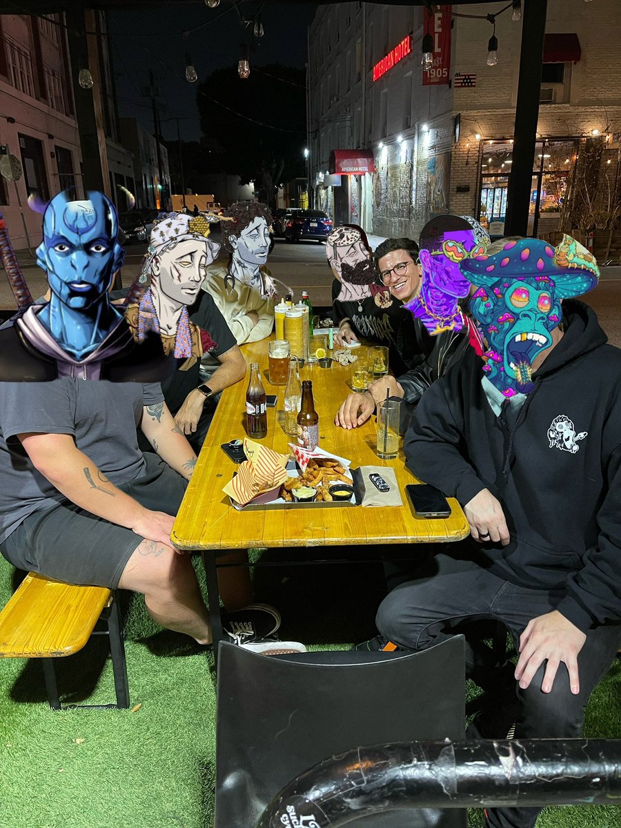 Hanging with some degens in LA 😈🤝<a href="/notshake/"></a> <a href="/DePotHead333/">DePot Head (33.3%) {C̶U̶L̶T̶}</a> @ChalupaBatmanGG @achievement_eth @AirMaanz <a href="/defigemhunt/">LYSERGIC {C̶U̶L̶T̶}</a>