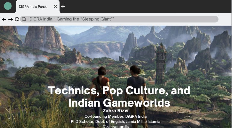 zahrastardis's tweet photo. So excited to (virtually) participate and present at my first @DiGRA_org conference today: 1) 👾 @DiGRA_India panel w/ @aritronie @idlimoon @souvikkar97 @Prosperoscell + chair @charismacheck and 2)   🦑 talk about child’s play, survival and squid game #DiGRA2022 https://t.co/aBCiS1Cpvn