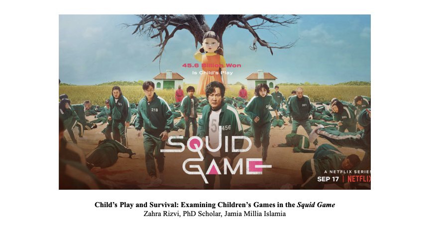 zahrastardis's tweet photo. So excited to (virtually) participate and present at my first @DiGRA_org conference today: 1) 👾 @DiGRA_India panel w/ @aritronie @idlimoon @souvikkar97 @Prosperoscell + chair @charismacheck and 2)   🦑 talk about child’s play, survival and squid game #DiGRA2022 https://t.co/aBCiS1Cpvn