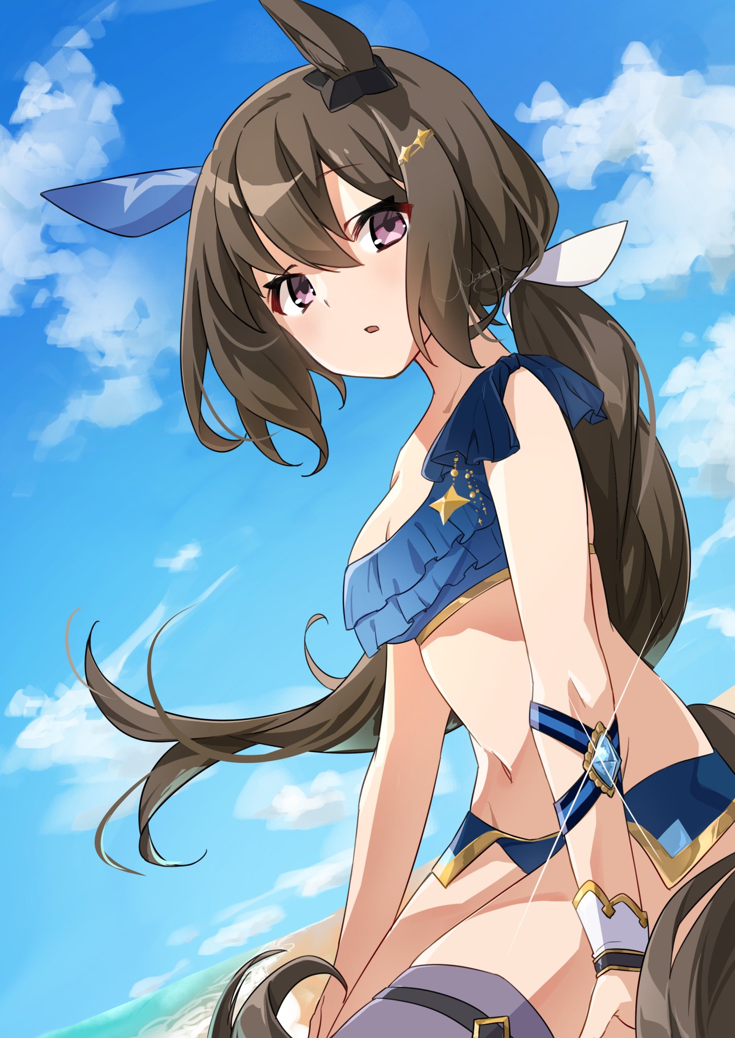 ウマ娘 アドマイヤベガ アヤベ スリーブ プレイマット プレマ 水着 白詰草 ウマ娘 アドマイヤベガ アヤベ スリーブ プレイマット プレマ 水着 白詰草