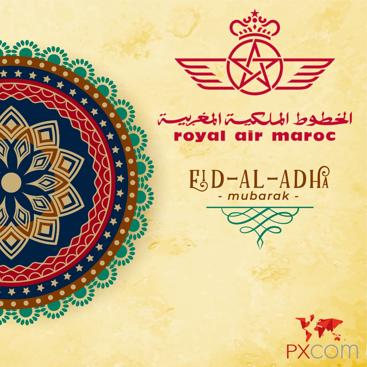 pxcom_media's tweet photo. Eid al Adha Mubarak to all the wonderful @DigitalOpenInn1 and @royalairmaroc team! The PXCom team joins you in this celebration with all our hearts.
#pxcom #ram #royalairmaroc #EidMubarak2022 #peaceful #prosperous #eidaladha https://t.co/JOdTb5BMl8
