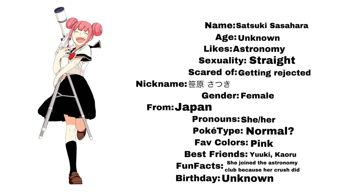 animehelpguide's tweet photo. Satsuki-Tan profile #anime #TsurezureChildren https://t.co/sQZQOpQHuq