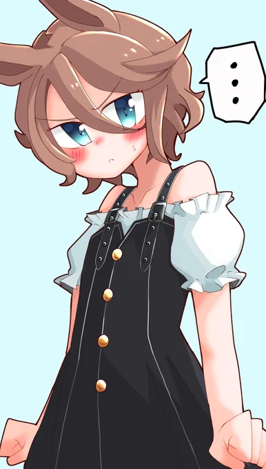 お出かけする時にお願いすると恥ずかしがりながらも可愛い服で来てくれるナリタタイシン概念
#ウマ娘 
 #ナリタタイシン 