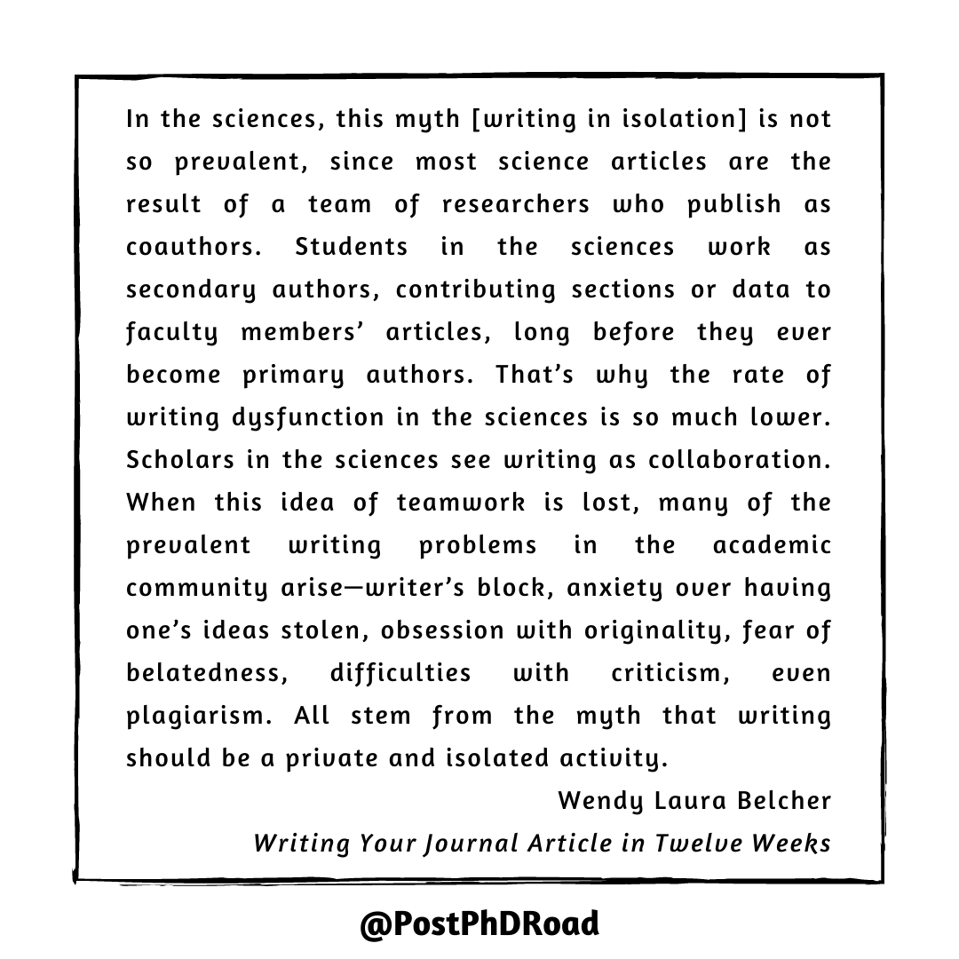 PostPhDRoad's tweet photo. #AcademicTwitter Do you prefer writing as a private &amp; isolated activity? I do not prefer, but it has always been like that for me!

https://t.co/hGYQyCSj20

#12WeekArticle #academicWriting #academicadvice #whereresearchbegins #AcademicChatter #writingtips #writingadvice https://t.co/gpIxxCzSf7