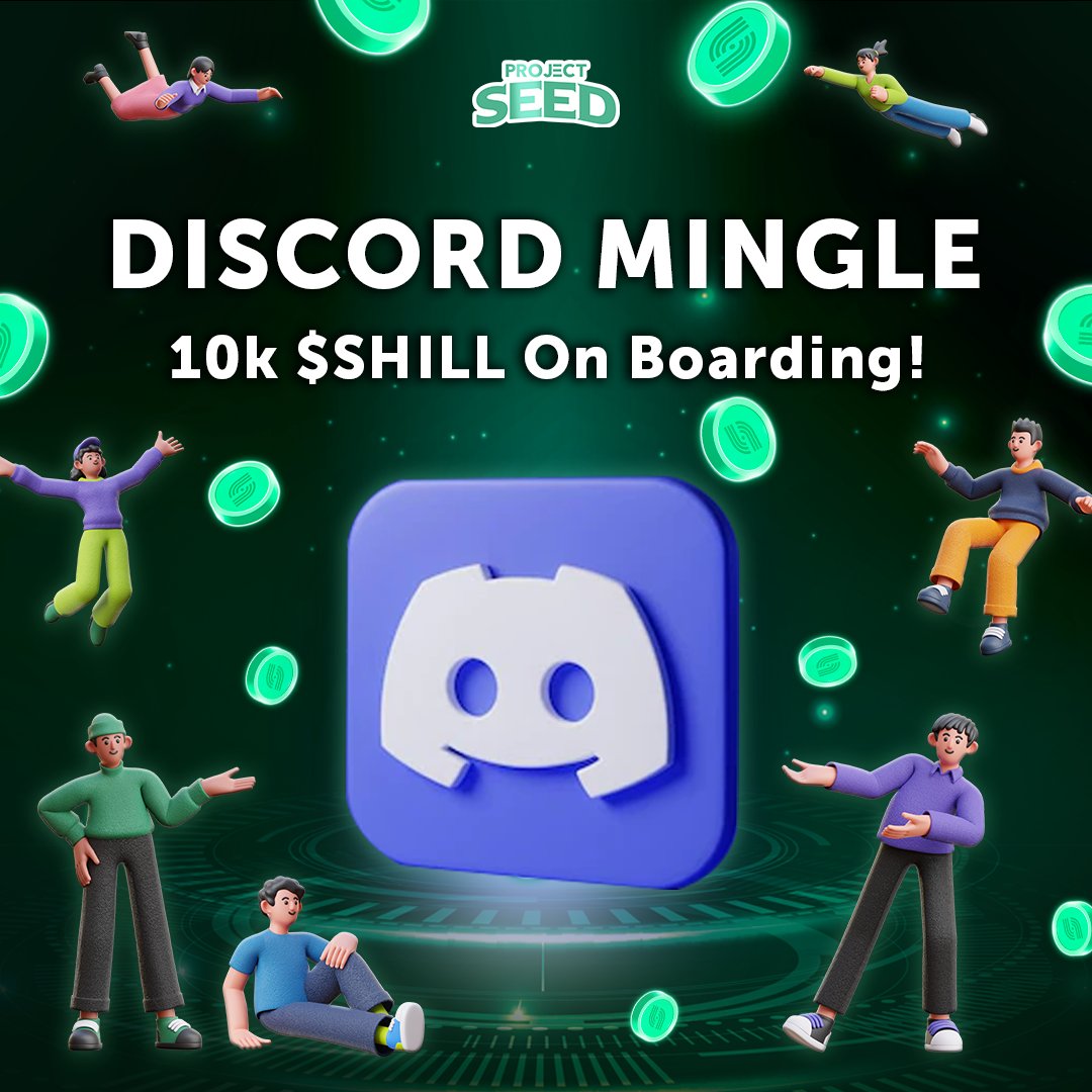 💥Project SEED Discord Mingle - Total 10K $SHILL On Boarding!

👾Project SEED community expands even further!

☄️How to enter: gleam.io/pJ43G/project-…

#OutlandOdyssey #giveaway #GameFi #NFT #Metaverse #Gaming #Solana #BSC #ProjectSEEDtothemoon