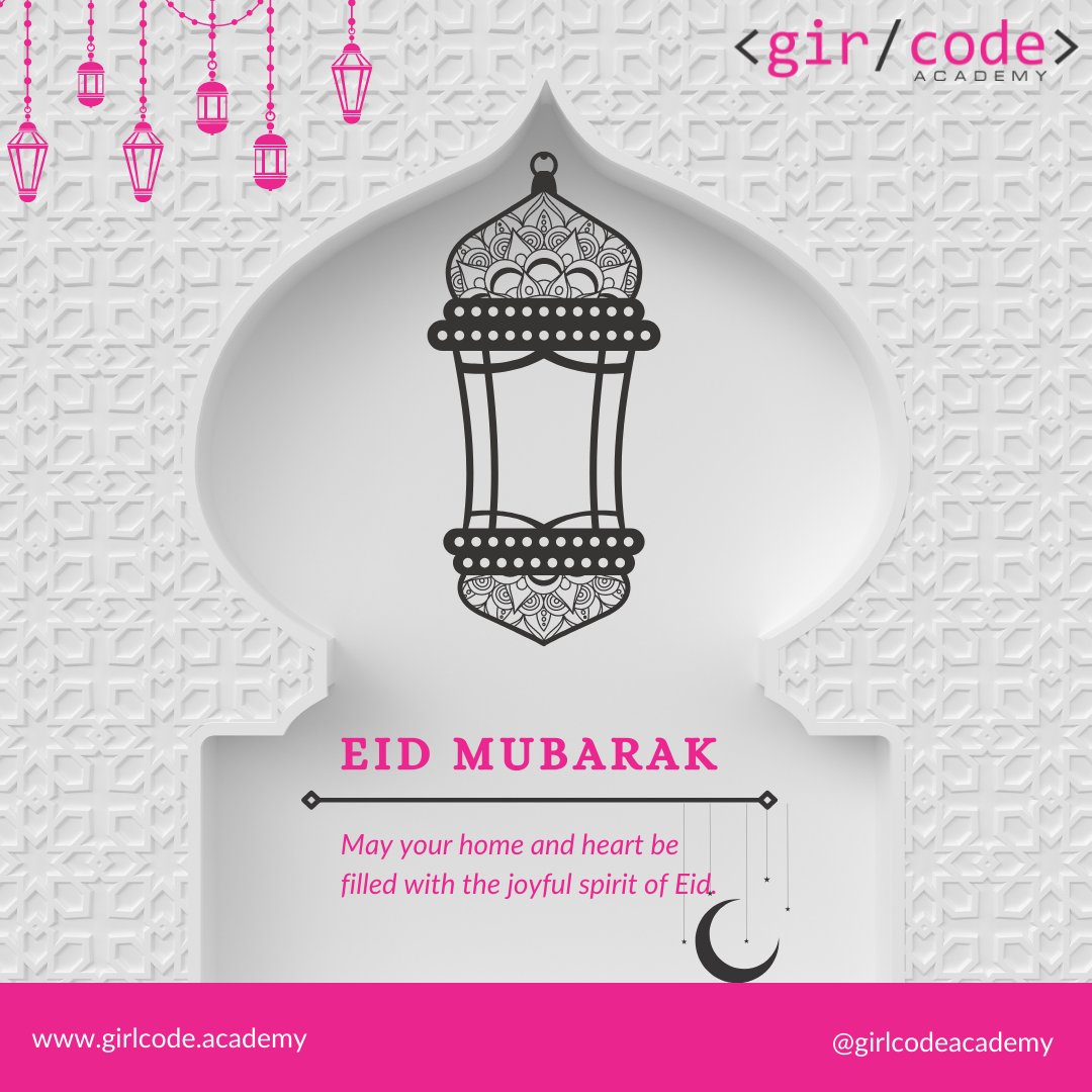 GirlCodeAcademy's tweet image. May the good times and treasures of the present become the golden and sweet memories of tomorrow. We wish you loads of love, joy, and happiness in this season. Happy Eid-El-Kabir from all of us at the Girlcode Academy.

#girlpower #gircode #Girlcodeacademy #eidmubarak