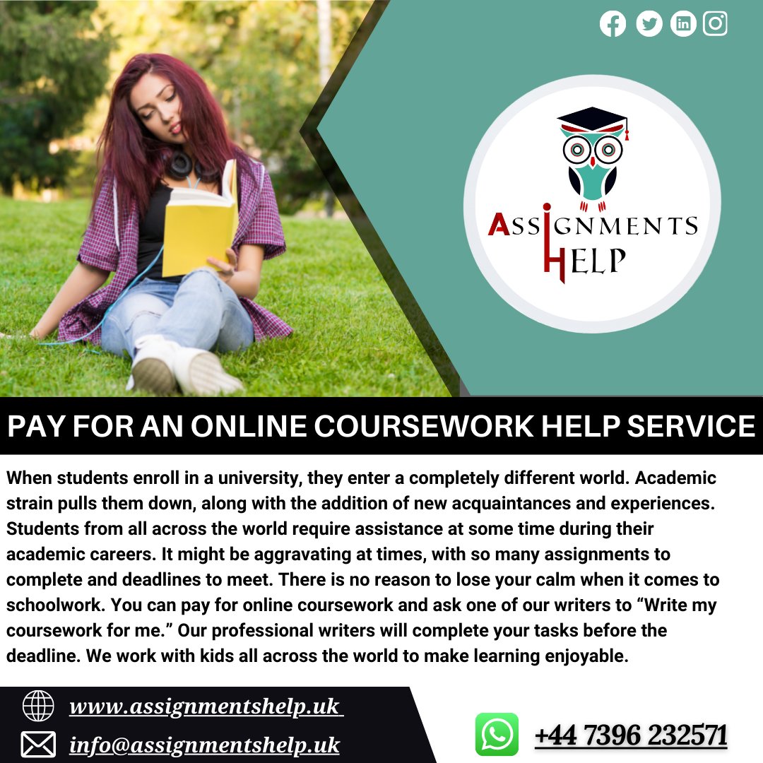 AssignmentsHe59's tweet image. Be confident! Because you choose our Online Coursework Assignment Help Services.
Order your task now:

#onlinecoureworkassignmenthelp #coureworkassignmentwritinghelp #onlineuniversityassignment #onlineassignment #universityhomworkhelp #assignmentshelp