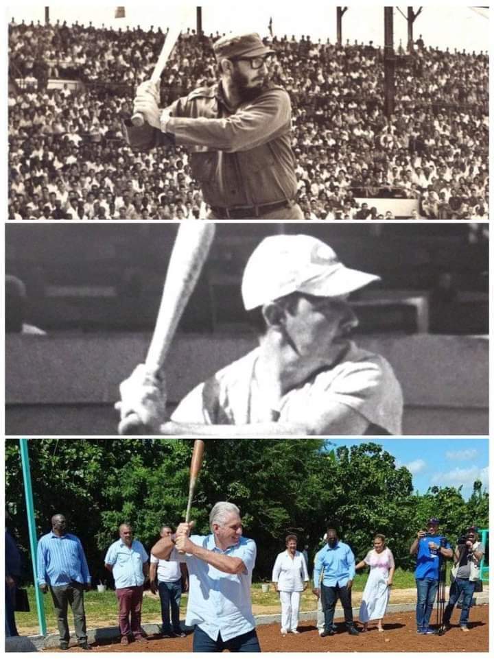 Por duro que lancen la pelota, seguiremos bateando. #Cuba #VamosConTodo #ParaCubaTrabajamos <a href="/DiazCanelB/">Miguel Díaz-Canel Bermúdez</a>