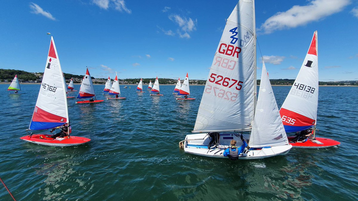 That's race 1 away at the Mumbles Yacht Club CYRC. A shifty wind, no one knows what's going to happen!
