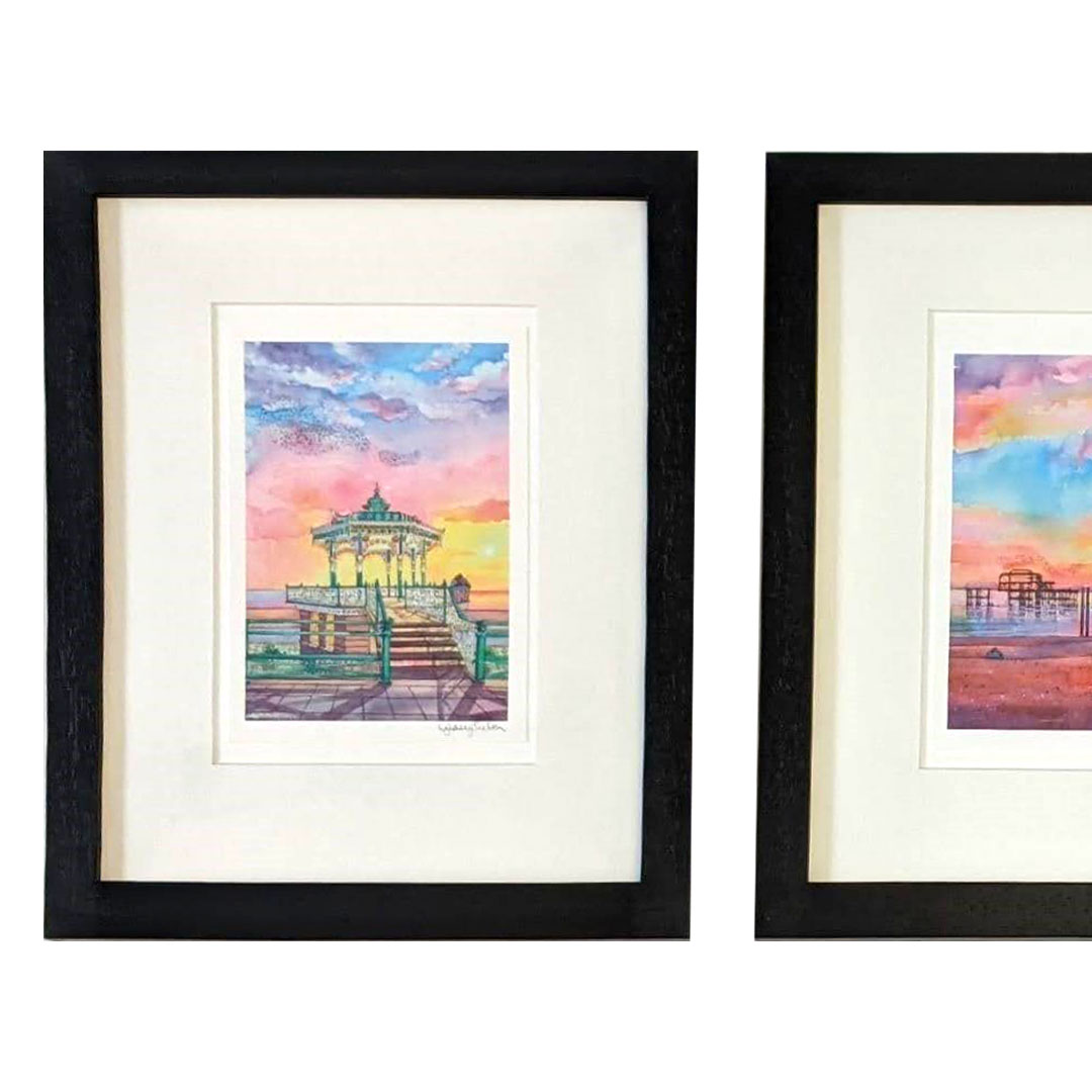 UniqueArtsUK's tweet photo. Close up of 3 wonderful @lyndseysmithart Prints! You could call these 3 a sunSET! pardon the pun
.
.
#artprint #contemporaryart #artgallery #fineartframes #brightonframing #artoftheday #frameoftheday #brighton #shopsmall #trustedframers #bespokeframe https://t.co/AFLQx3Ghji