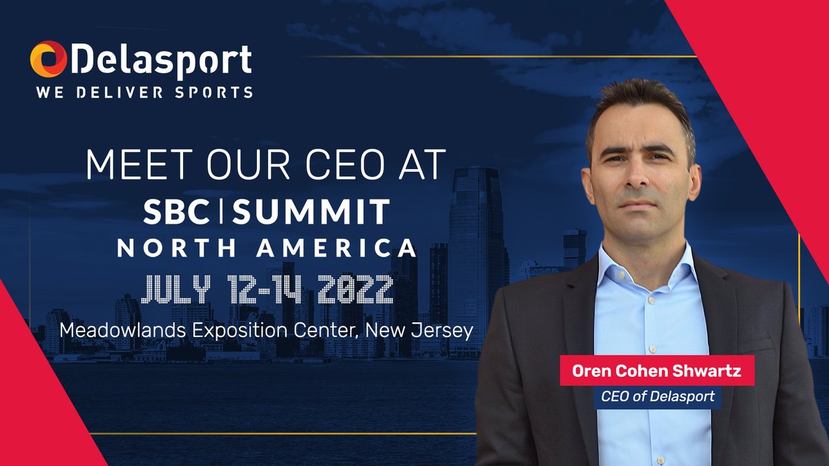 Delasport1's tweet photo. It's time to grow! 📈

Meet our CEO, Oren Cohen Shwartz, at SBC Summit North America to learn more about Delasport's industry-leading iGaming technology.

👉🏼 Book a meeting now: https://t.co/XoXa02Im2d

#WeDeliverSports #SBC #SBCNorthAmerica #iGaming #B2B https://t.co/8IQDRhC1Jx