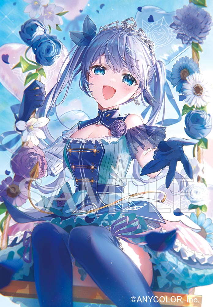 1girl flower solo balloon thighhighs gloves twintails  illustration images
